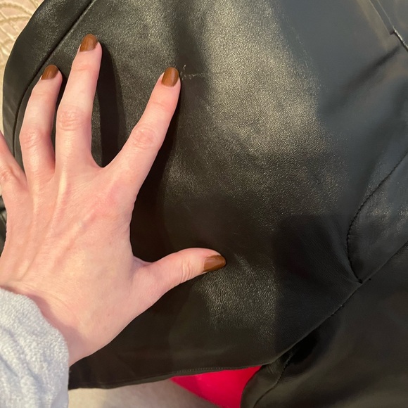 EUC BCBG Max Azria 100% genuine leather pants - Picture 11 of 12